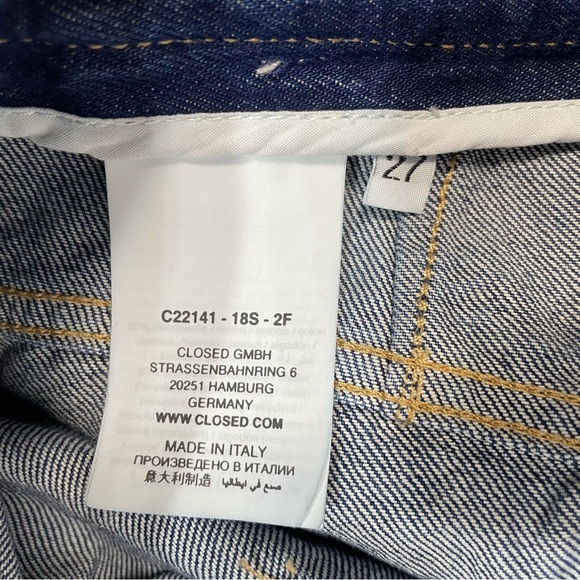 Closed Reversed-X Relaxed Made In Italy Jeans Size 27 - Picture 8 of 13